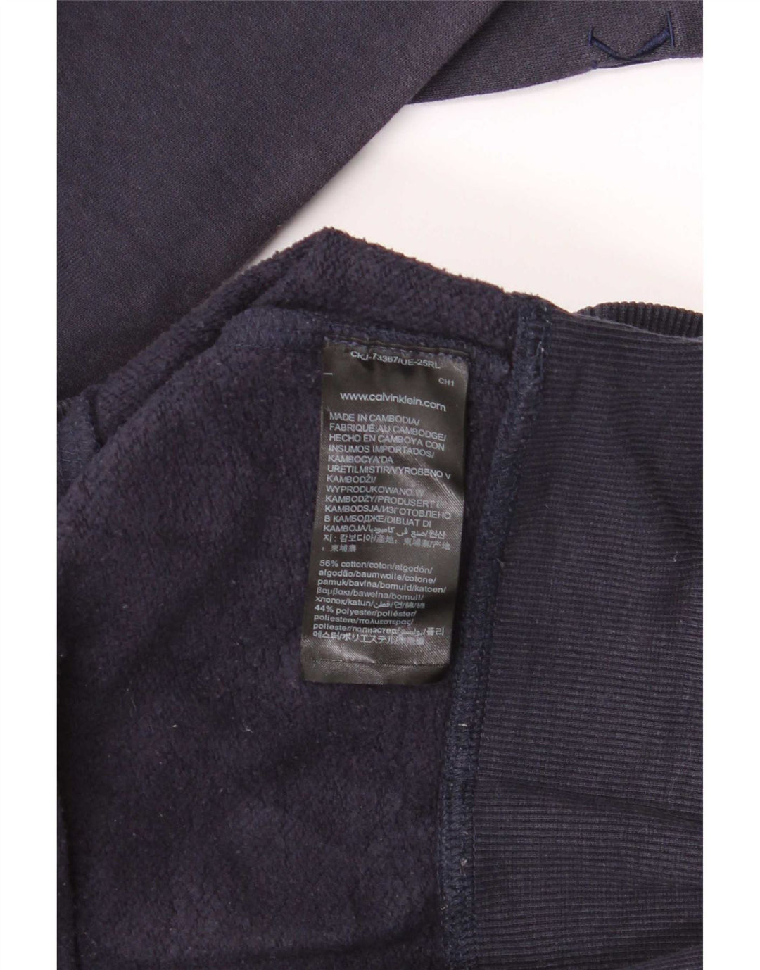 Calvin Klein Jeans moletom masculino jumper médio azul marinho algodão