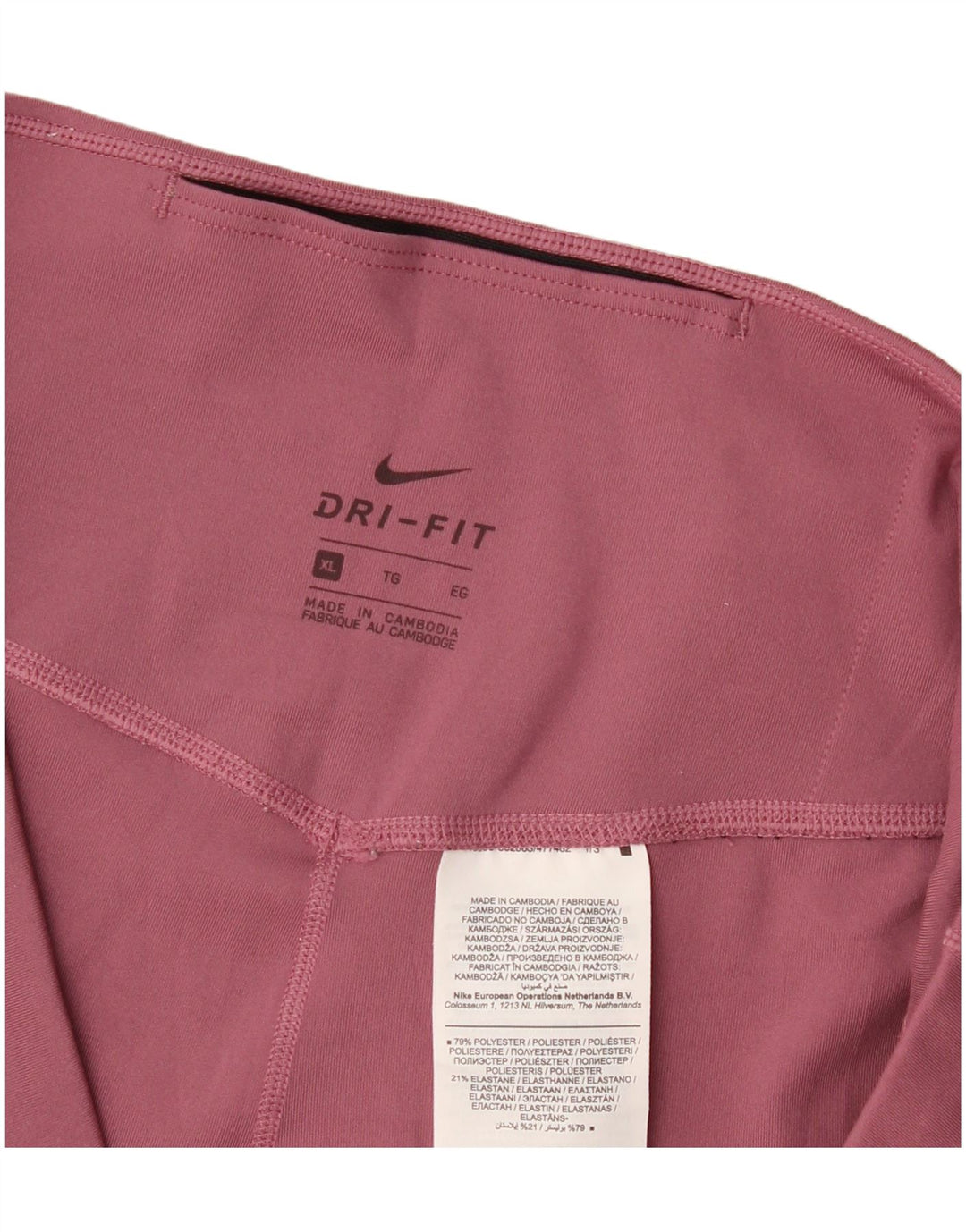 Leggings Nike Dri Fit Feminino UK 18 XL Rosa Poliéster