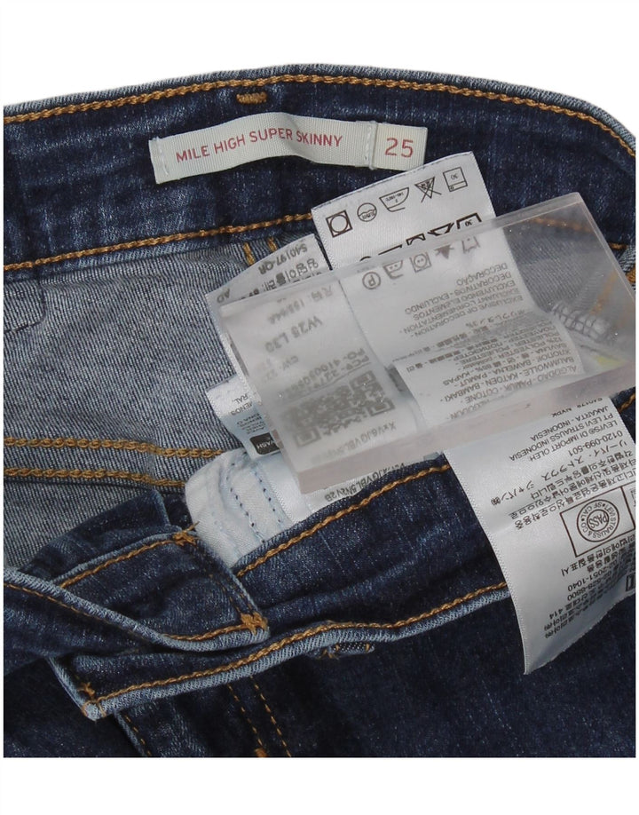 Calça jeans feminina Mile High Super Skinny LEVI'S W25 L30 azul algodão