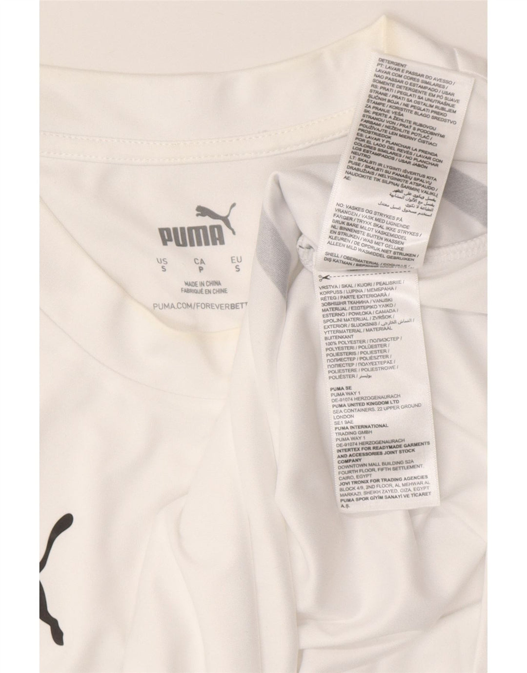 Puma Camiseta Masculina Deutshland Graphic Top Pequeno Poliéster Listrado Branco