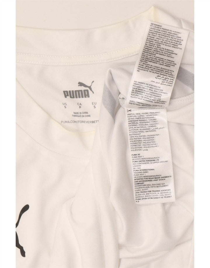 Puma Camiseta Masculina Deutshland Graphic Top Pequeno Poliéster Listrado Branco