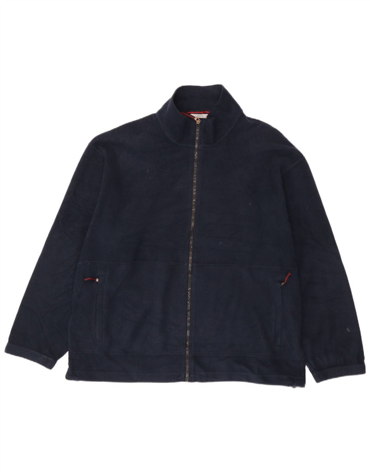 Jaqueta de lã masculina Marks & Spencer Reino Unido 42 XL azul marinho poliéster