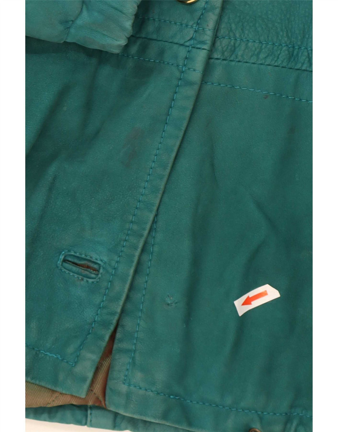 Jaqueta corta-vento vintage feminina com capuz grande IT 44 verde médio