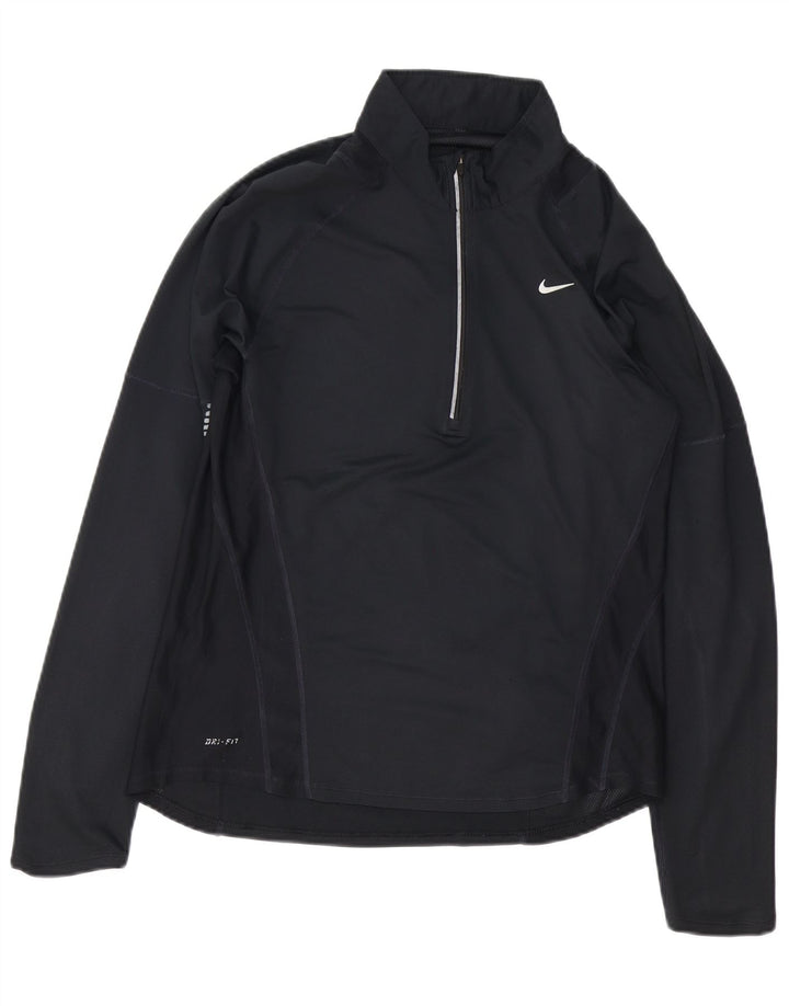 Nike Mens Dri Fit Pullover Treino Top Reino Unido 38/40 Médio Azul Marinho