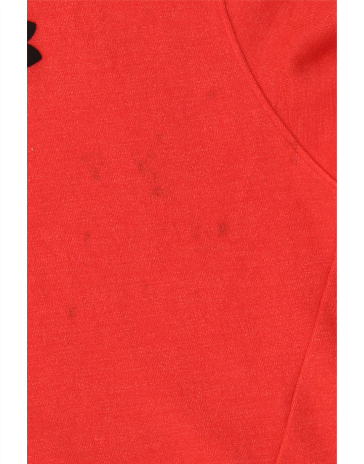 UNDER ARMOUR Meninos moletom com capuz 15-16 anos XL algodão vermelho