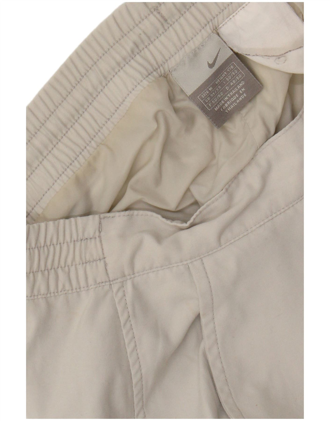 Calça corta-vento masculina NIKE médio W32 L31 branco colorblock