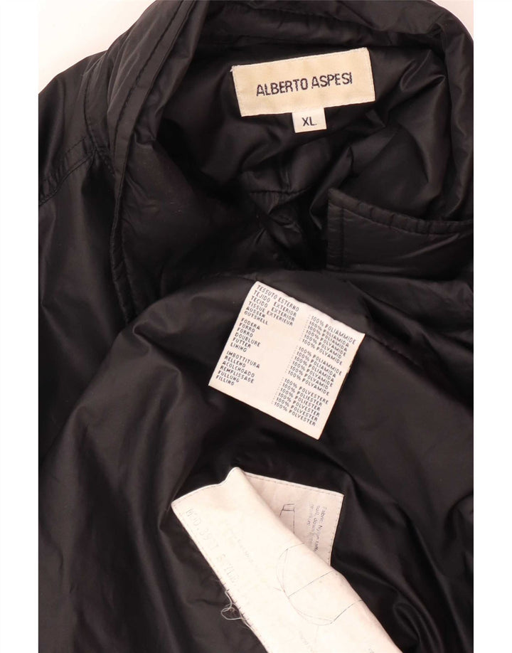 Jaqueta bomber masculina Alberto Aspesi UK 42 XL poliamida preta
