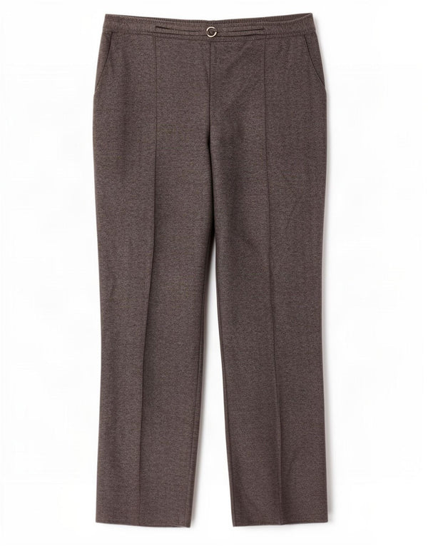 Calça chino feminina Marks & Spencer Reino Unido 14 grande W34 L28 cinza manchado