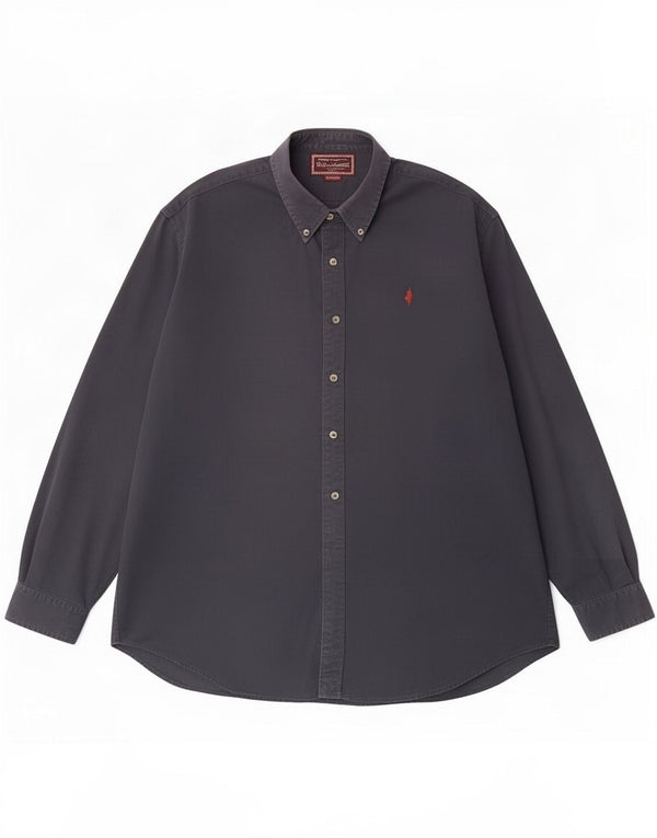 Camisa masculina Marlboro Classics 2XL algodão azul marinho
