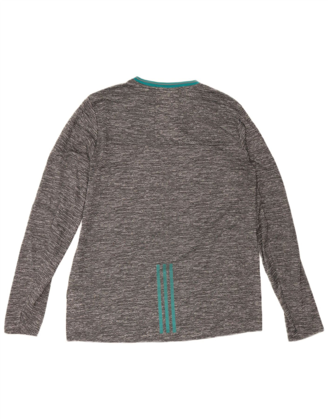 Adidas Mens Climalite Top Manga Longa Grande Poliéster Cinzento Flecked