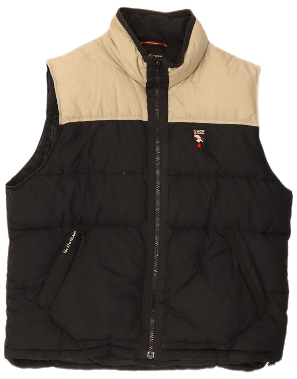 Colete acolchoado masculino Cape Horn UK 42 XL preto colorblock