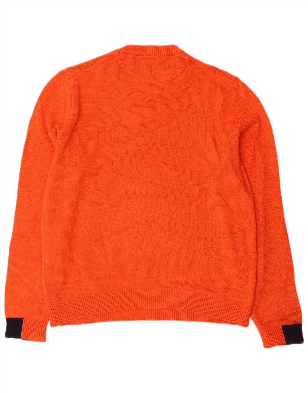 Suéter feminino Sun68 com gola redonda, tamanho UK 16, grande, lã laranja