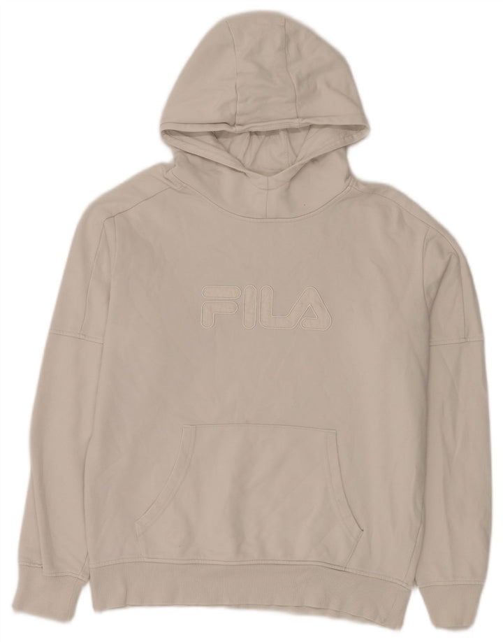 Fila Mens Graphic Hoodie Jumper Médio Algodão Branco