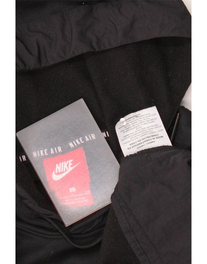 Jumper com capuz Nike feminino oversized Longline UK 10 pequeno poliéster preto