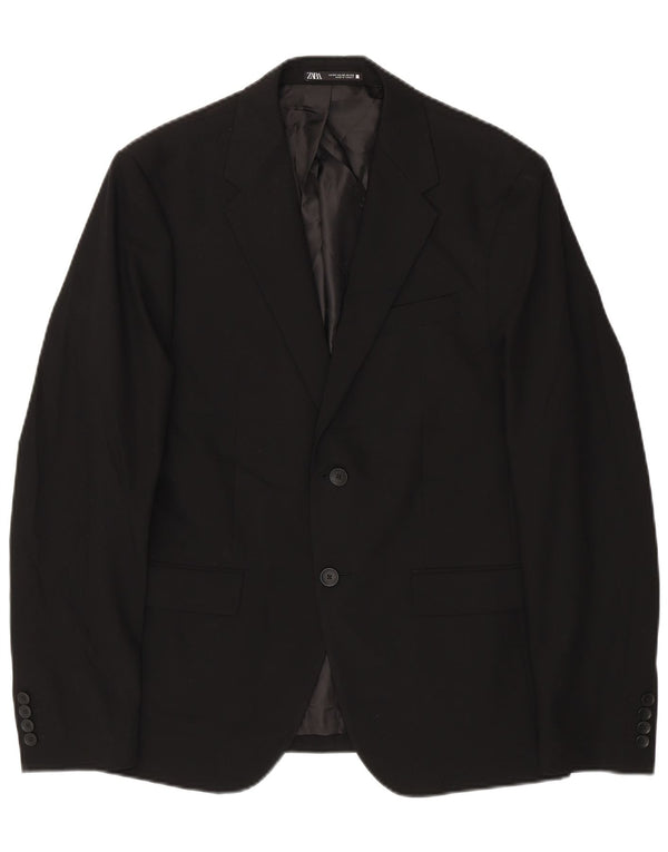Jaqueta blazer masculina Zara com 2 botões EU 50 médio preto