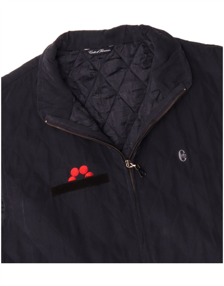 Colete acolchoado masculino CONTE OF FLORENCE UK 44 2XL azul marinho