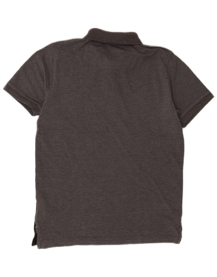 Camisa polo masculina Pierre Cardin Regular Fit pequena cinza colorblock poliéster
