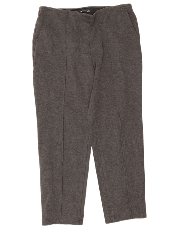 Calça chino reta feminina Marks & Spencer Reino Unido 16 grande W32 L27 cinza