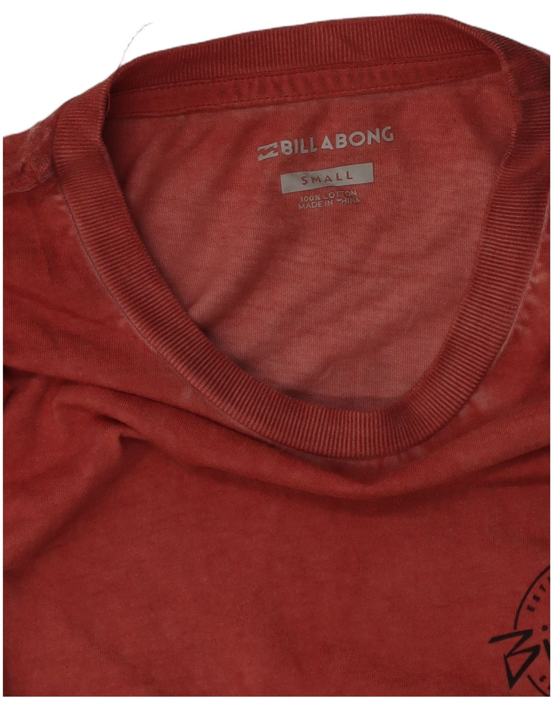 Camiseta masculina Billabong top pequeno algodão rosa