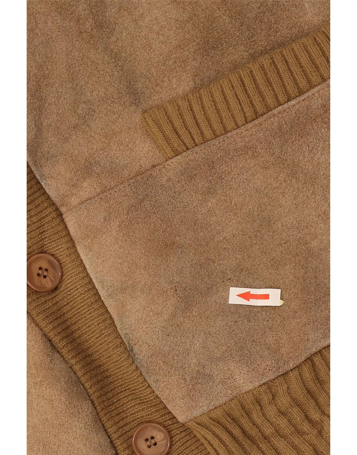 Suéter Cardigan Masculino Vintage 2XL Bege