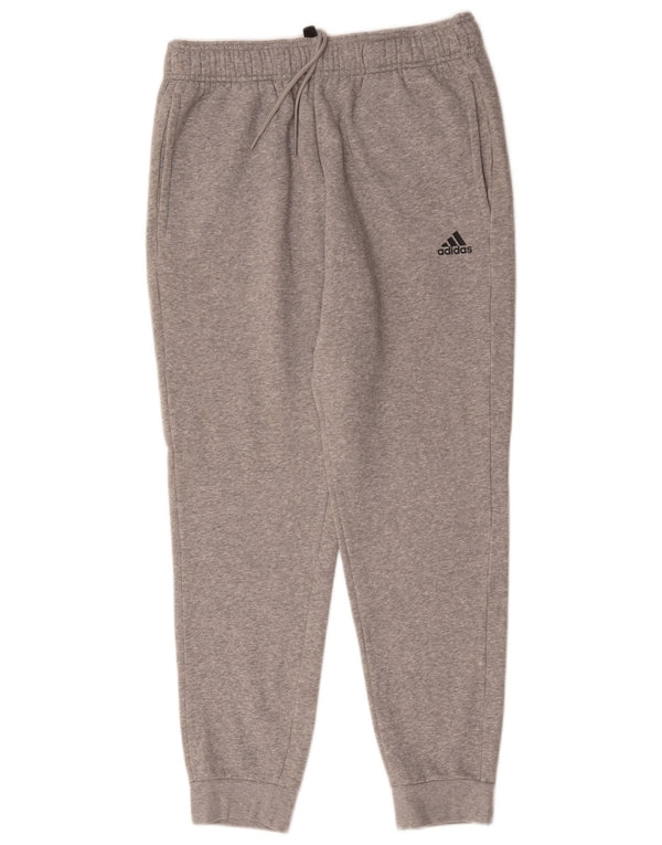 Adidas Mens Calças de treino Joggers UK 42/44 Grande Cinza Algodão