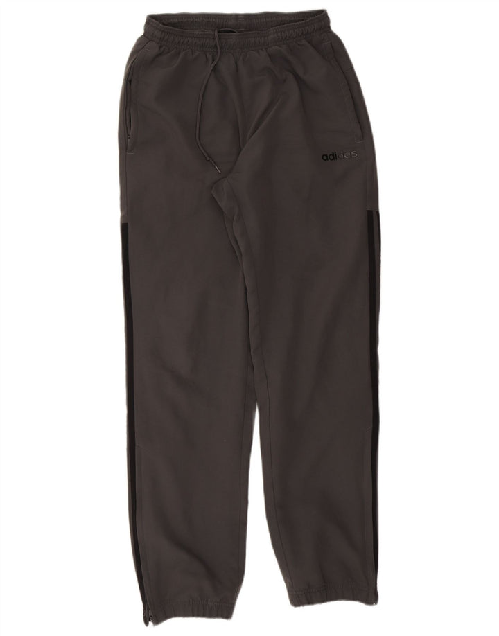 Adidas Mens Calças de treino Joggers Pequeno Poliéster Cinza