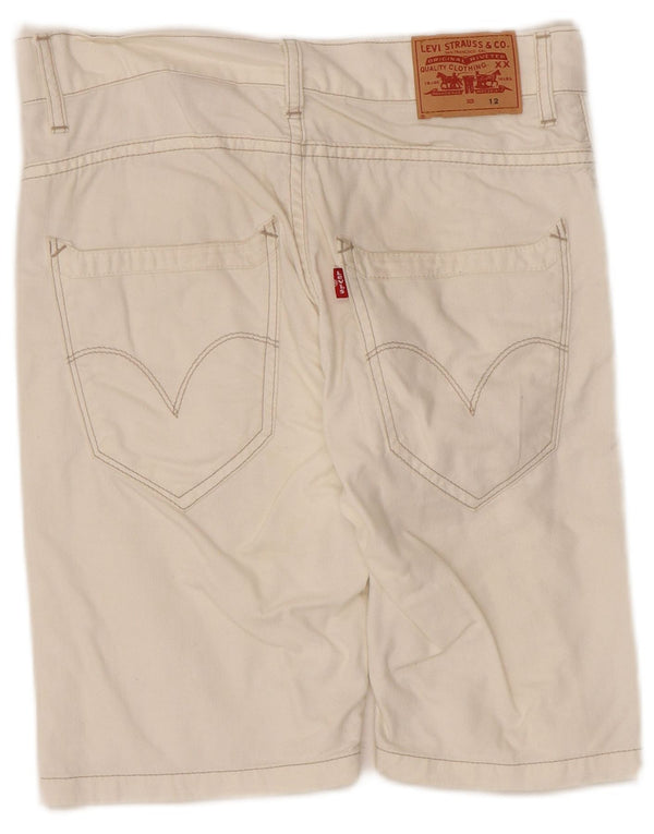 Levi's Girls Denim Shorts 11-12 Years W28 White Cotton