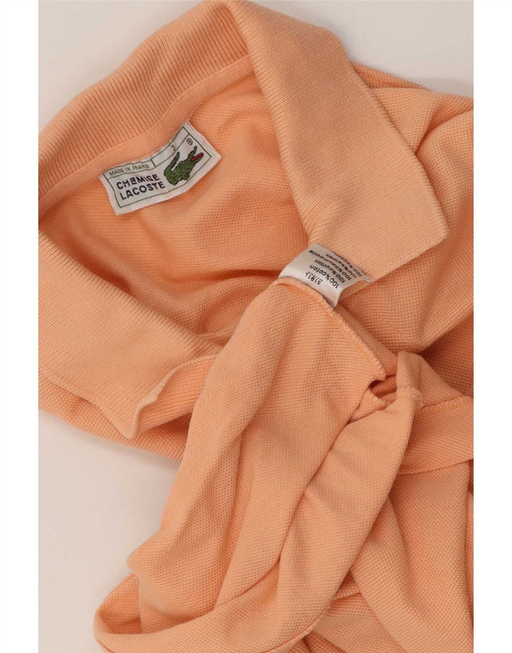 Camisa polo masculina Lacoste tamanho 3 pequeno algodão rosa