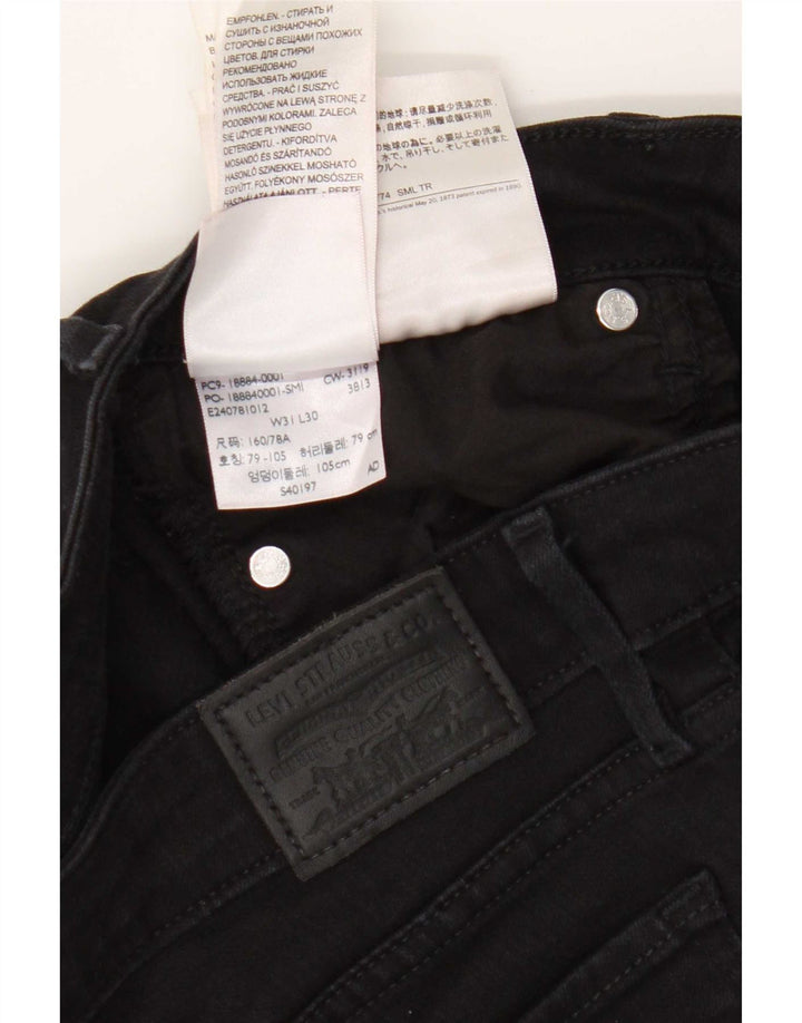 Calça jeans feminina Levi's 712 Slim W31 L30 algodão preto