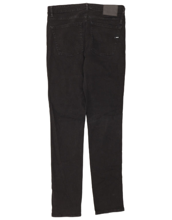 Gas Mens Albert Slim Jeans W33 L34 Algodão Preto