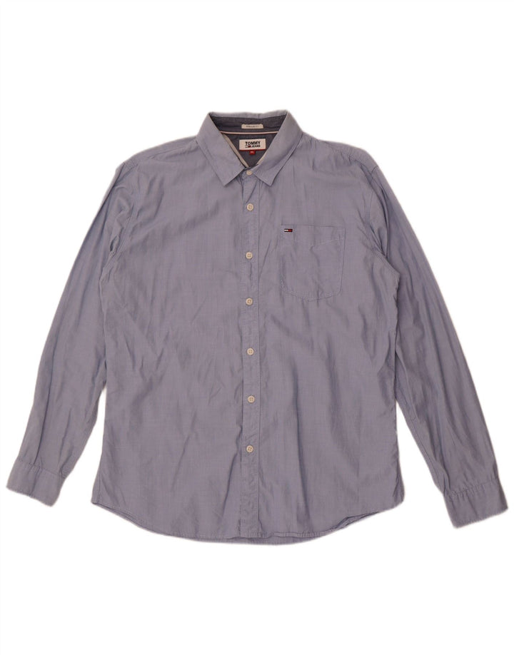 Camisa masculina Tommy Hilfiger Regular Fit XL algodão azul
