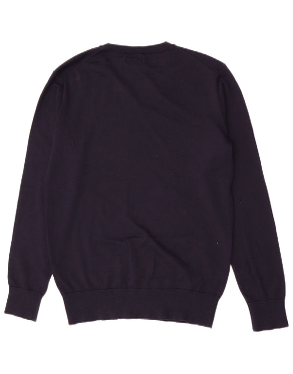Polo Ralph Lauren Suéter masculino com decote em V 15-16 anos XL azul marinho lã