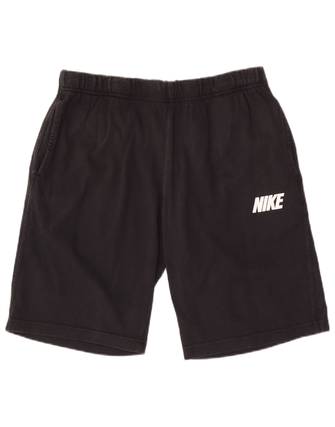 Shorts esportivos gráficos masculinos Nike médio algodão preto