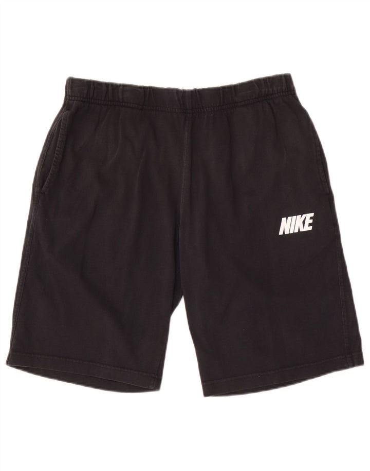 Shorts esportivos gráficos masculinos Nike médio algodão preto