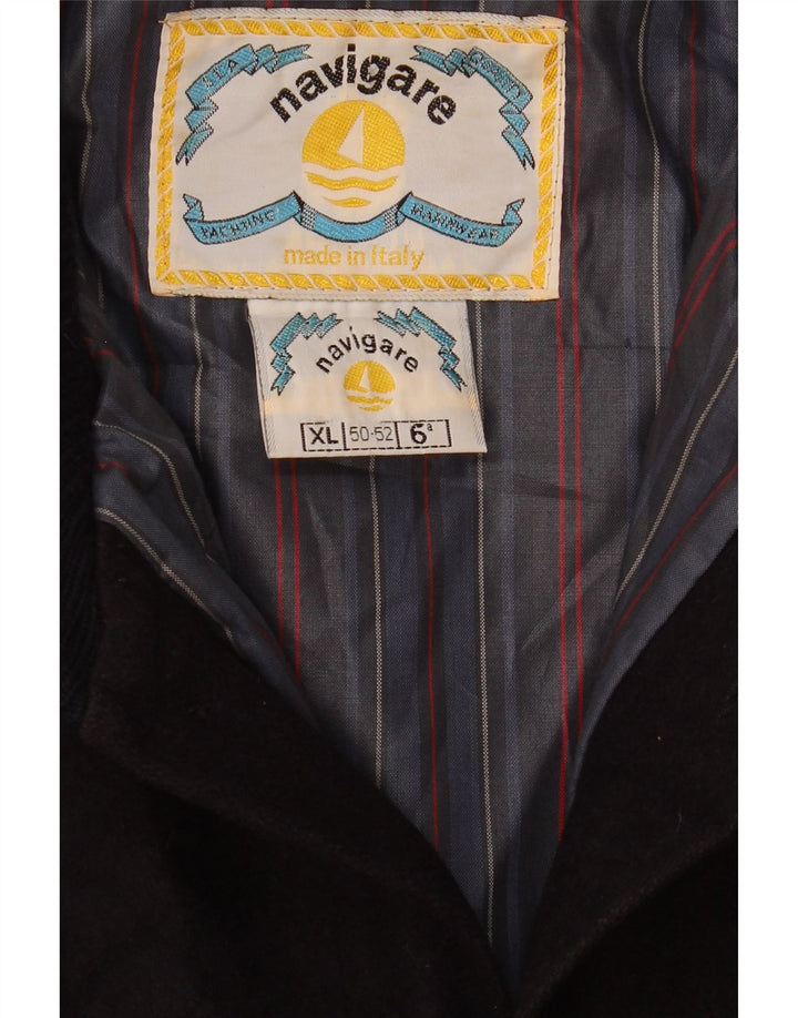 Jaqueta bomber masculina Navigare UK 42 XL lã azul marinho