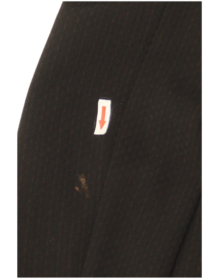 Casaco feminino vintage IT 44 poliéster listrado preto médio