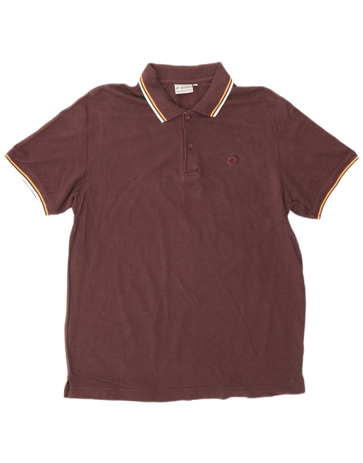 Camisa polo masculina LOTTO grande Borgonha