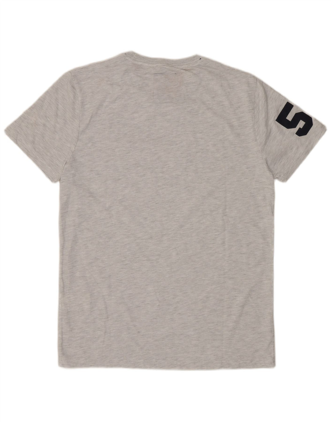 Camiseta masculina gráfica SUPERDRY Top algodão manchado cinza médio