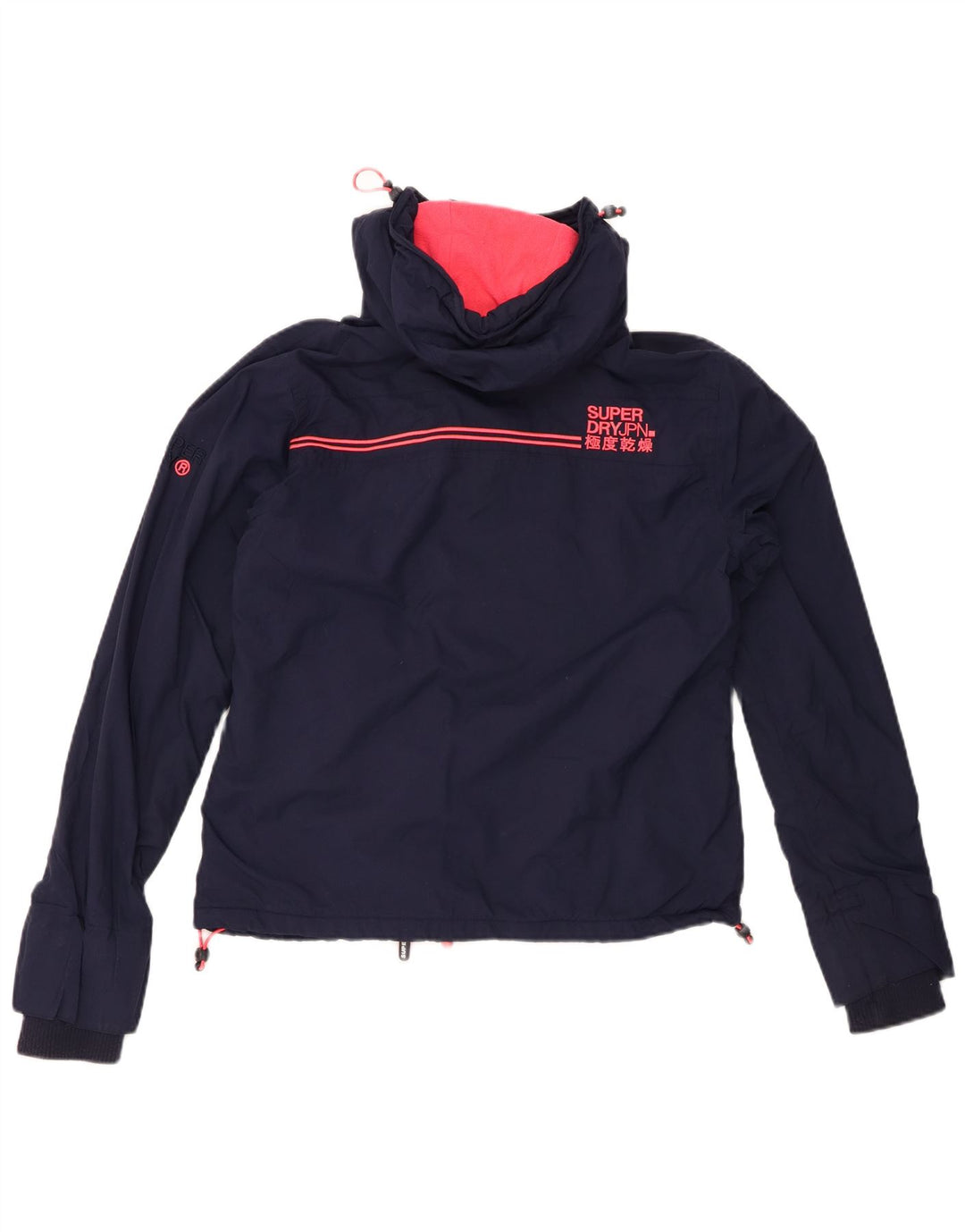 Jaqueta corta-vento feminina SUPERDRY gráfico Reino Unido 14 médio azul marinho