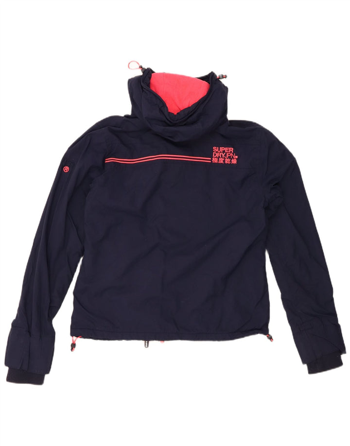 Jaqueta corta-vento feminina SUPERDRY gráfico Reino Unido 14 médio azul marinho