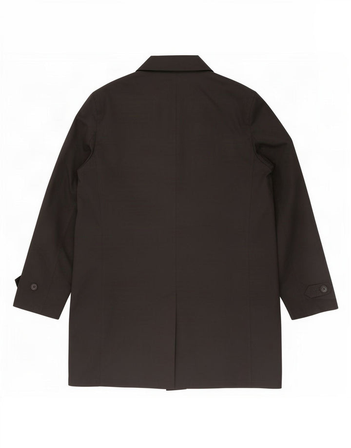 Casaco impermeável masculino Marks & Spencer Reino Unido 42 XL poliéster preto