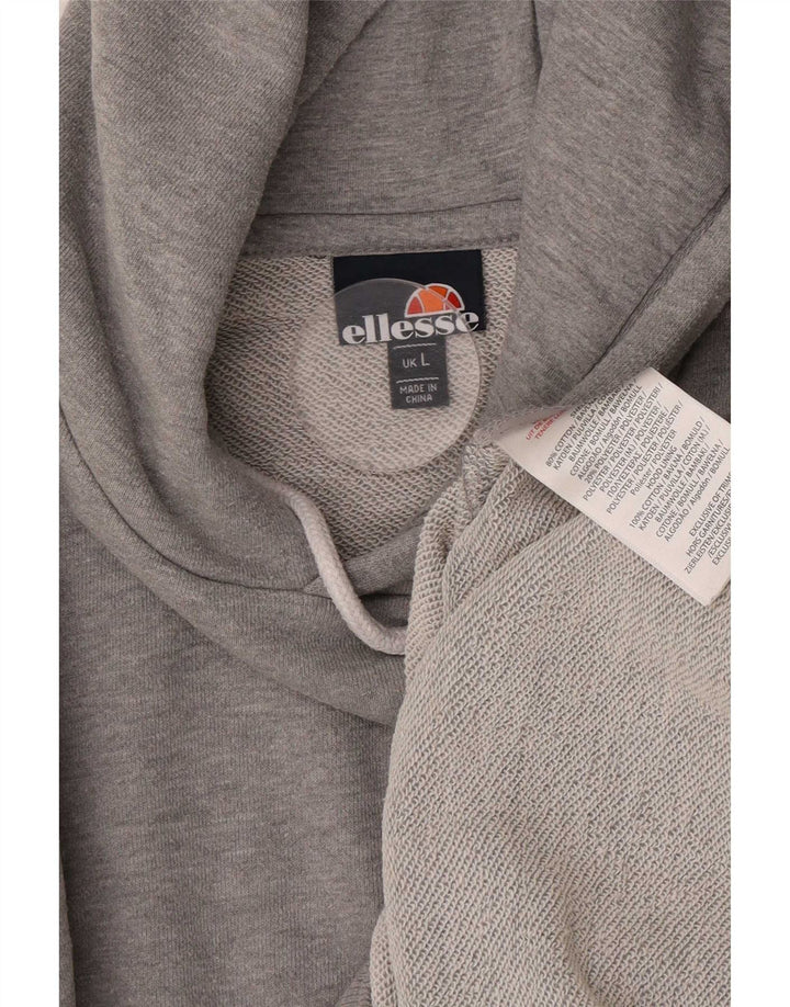 Ellesse moletom com capuz masculino grande algodão cinza