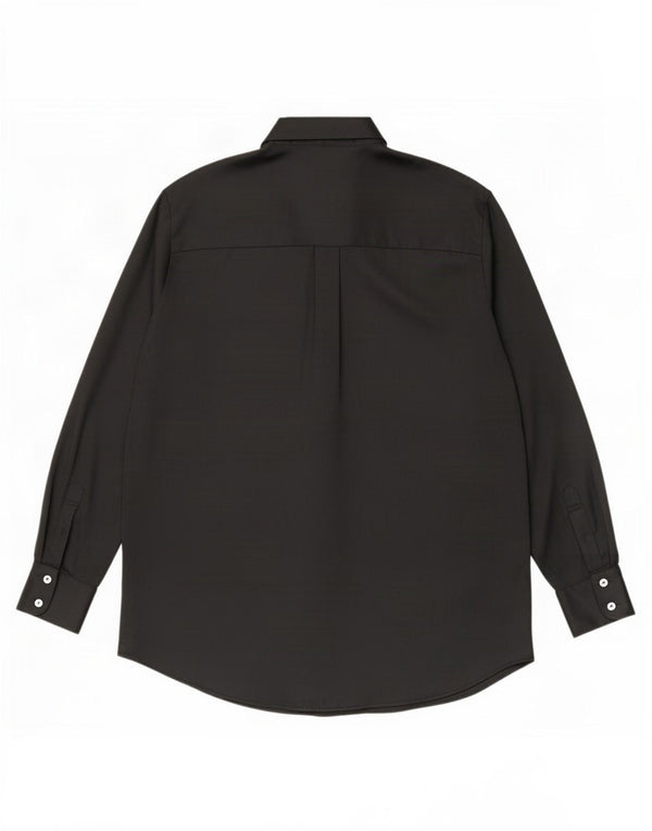 Zara Blusa feminina oversized UK 10 pequena preta poliéster