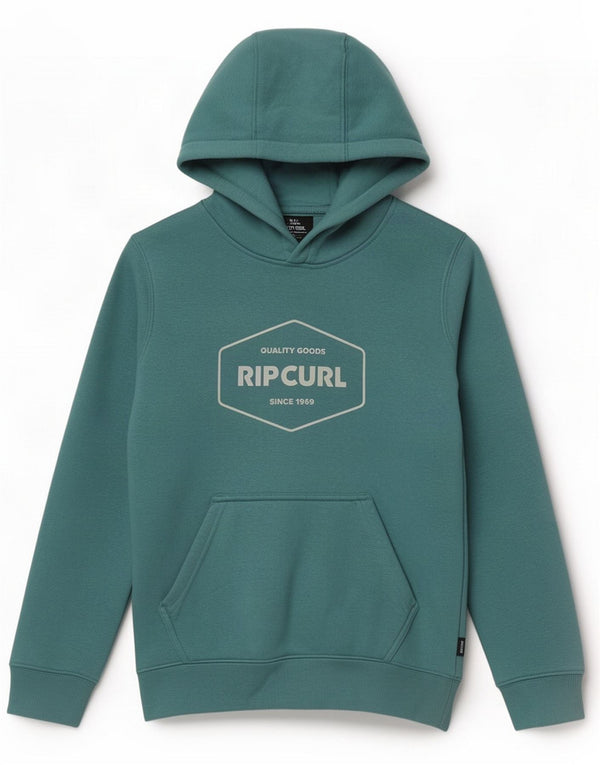 Rip Curl Boys Graphic Hoodie Jumper 11-12 Years Medium Blue Cotton