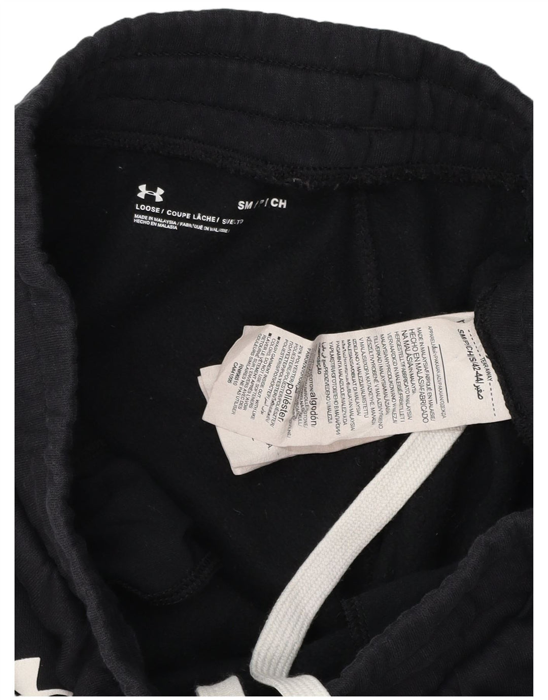 Calça de treino masculina Under Armour joggers pequeno algodão preto