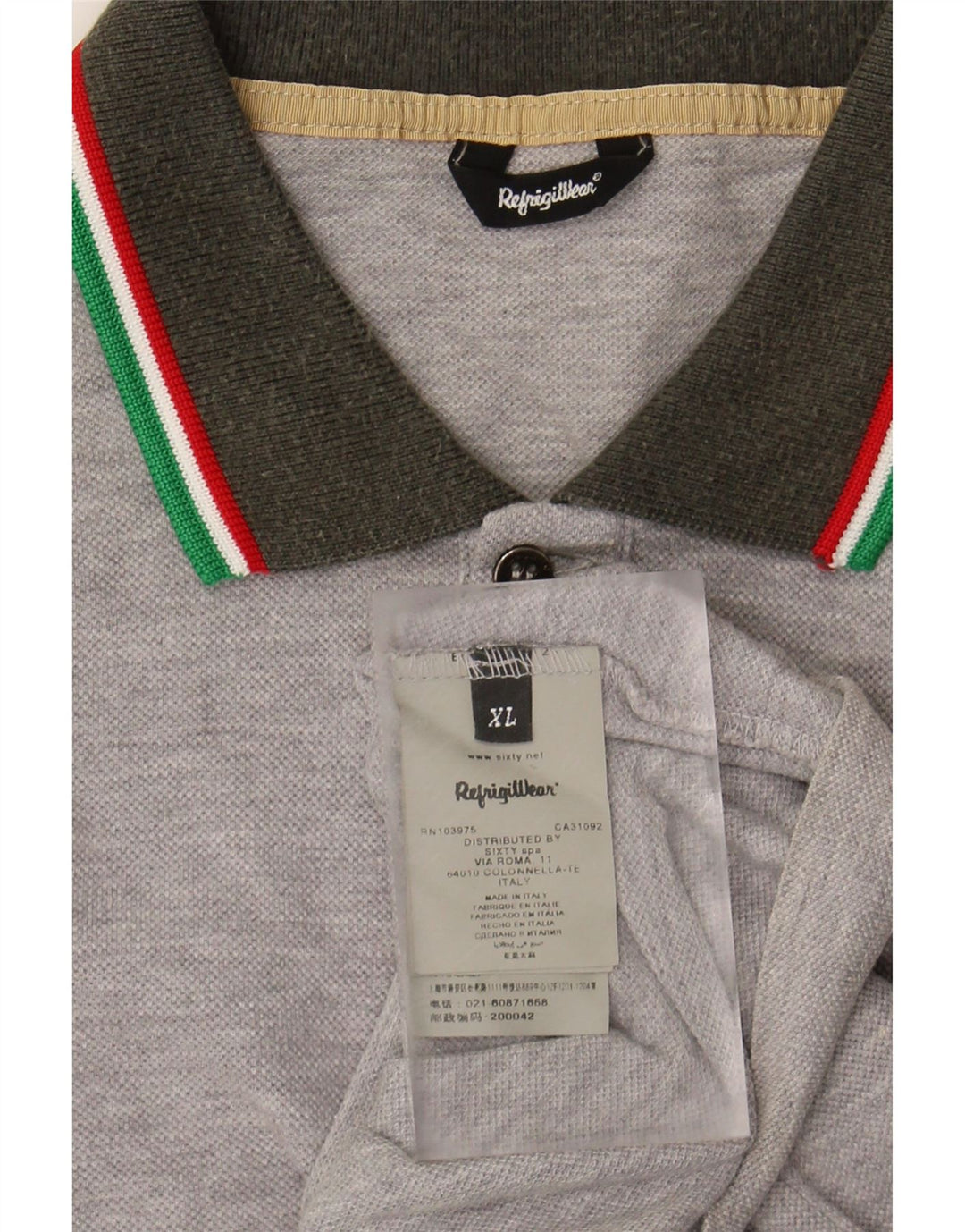 Camisa polo masculina REFRIGIWEAR XL cinza algodão