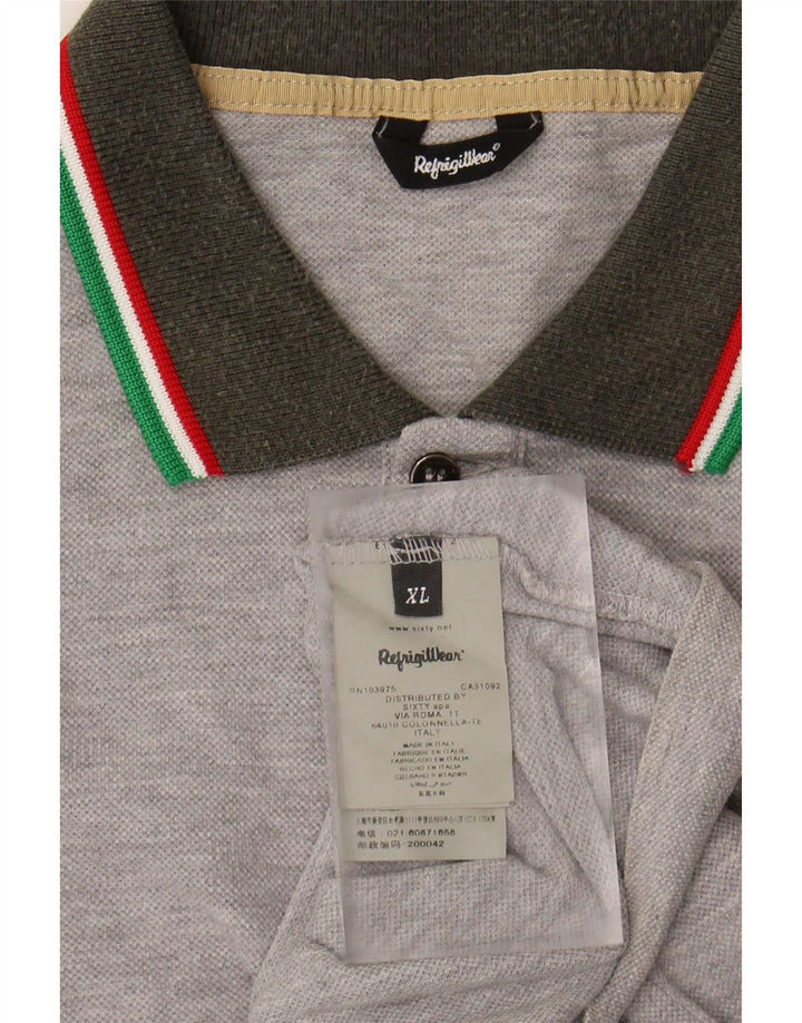 Camisa polo masculina REFRIGIWEAR XL cinza algodão