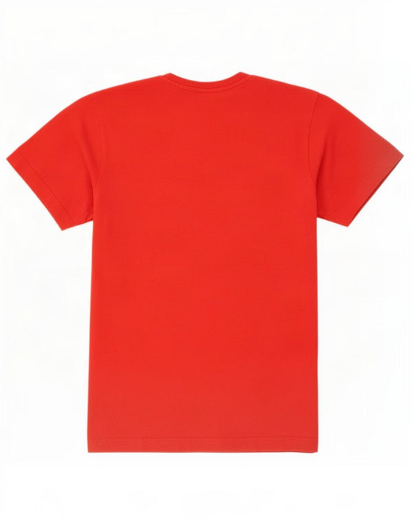 Adidas Mens Graphic T-Shirt Top Médio Algodão Vermelho