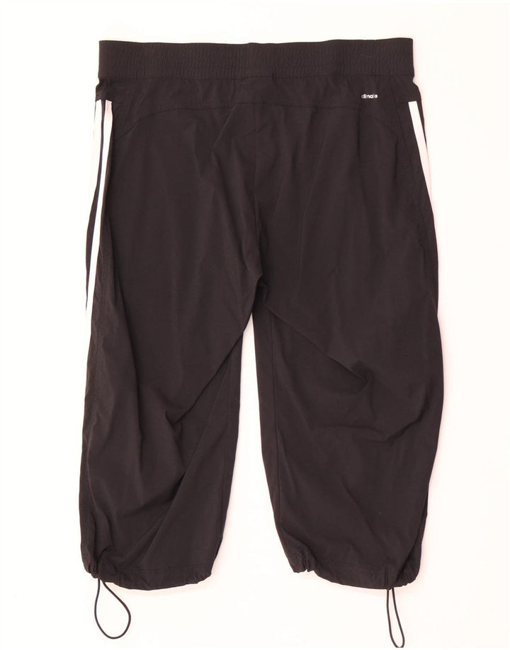 Bermuda Adidas Climalite Feminina UK 12 Médio W32 Preto Nylon