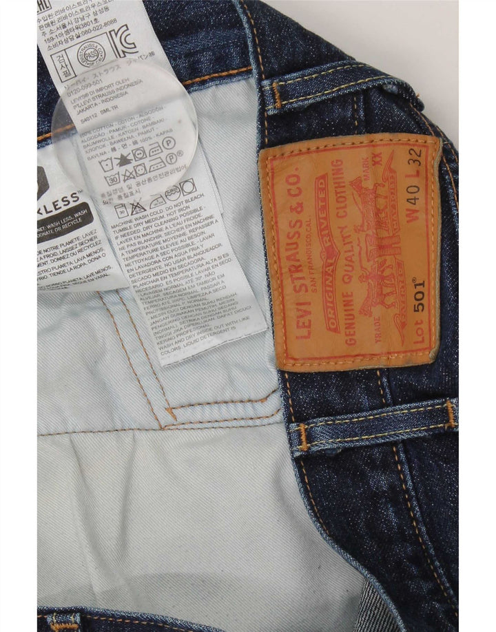 Levi's Masculino 501 Straight Jeans W40 L32 Azul Algodão